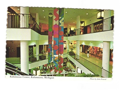 #ad Kalamazoo Center Kalamazoo MI vintage postcard unposted $4.46