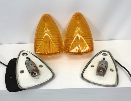 Vintage Pair KD555 SAE P2 6 DOT LS359 Marker Lamp- Amber - Clearance - Picture 7 of 10