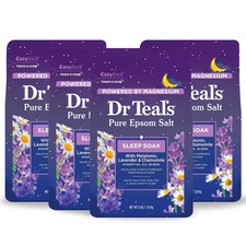 Epsom Magnesium Salt Soak with Melatonin  Lavender, 3 Lb Pack of 4 
