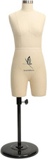Forma de vestido miniatura 1:2 - maniquí de costura a media escala fijable (beige)