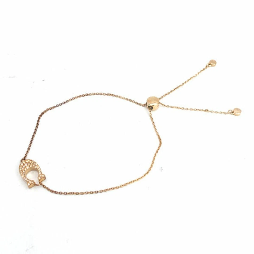 Bracciale Coach C logo strass braccialetto oro rosa caviglia accessori usato0