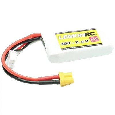LemonRC Akkupack Batterie LiPo Modellbau Softcase XT30 7.4 V 350 mAh 2 Zellen