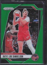 2024 Panini Prizm WNBA #128 Katie Lou Samuelson Green Prizms - Fever