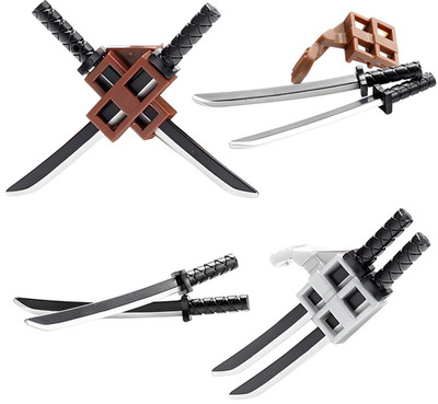 MOC Minifigure Samurai Sword Sheaths! - Back, Hip - Lots of 5, 10 -