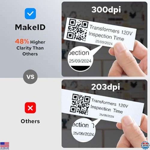 Portable Bluetooth Thermal Label Maker, 0.71" x 26.24ft, Job Site Use - 第 4/6 張圖片