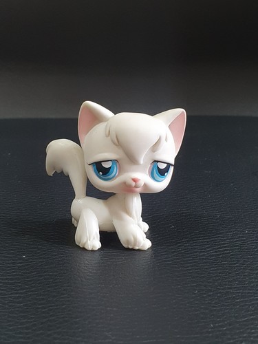 Littlest Pet Shop weiße Langhaarkatze #9, LPS Hasbro