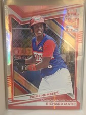 2022 Panini Elite Extra Edition Prime Numbers A Die Cut #189 Richard Matic /85