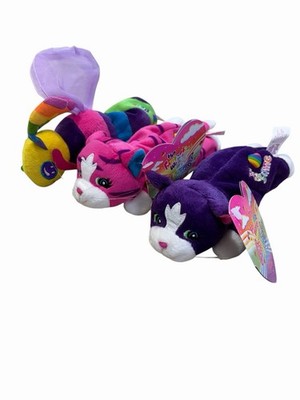 VTG Lot of 3 Lisa Frank Beanie Buddies Twinkle Star, Playtime, Buzz Cat Bee 90s