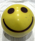 Vtg Yellow Smile Face Bowling Ball Drilled Pounds Smiley Emoji USBC Viz-A 10lbs — photo 1