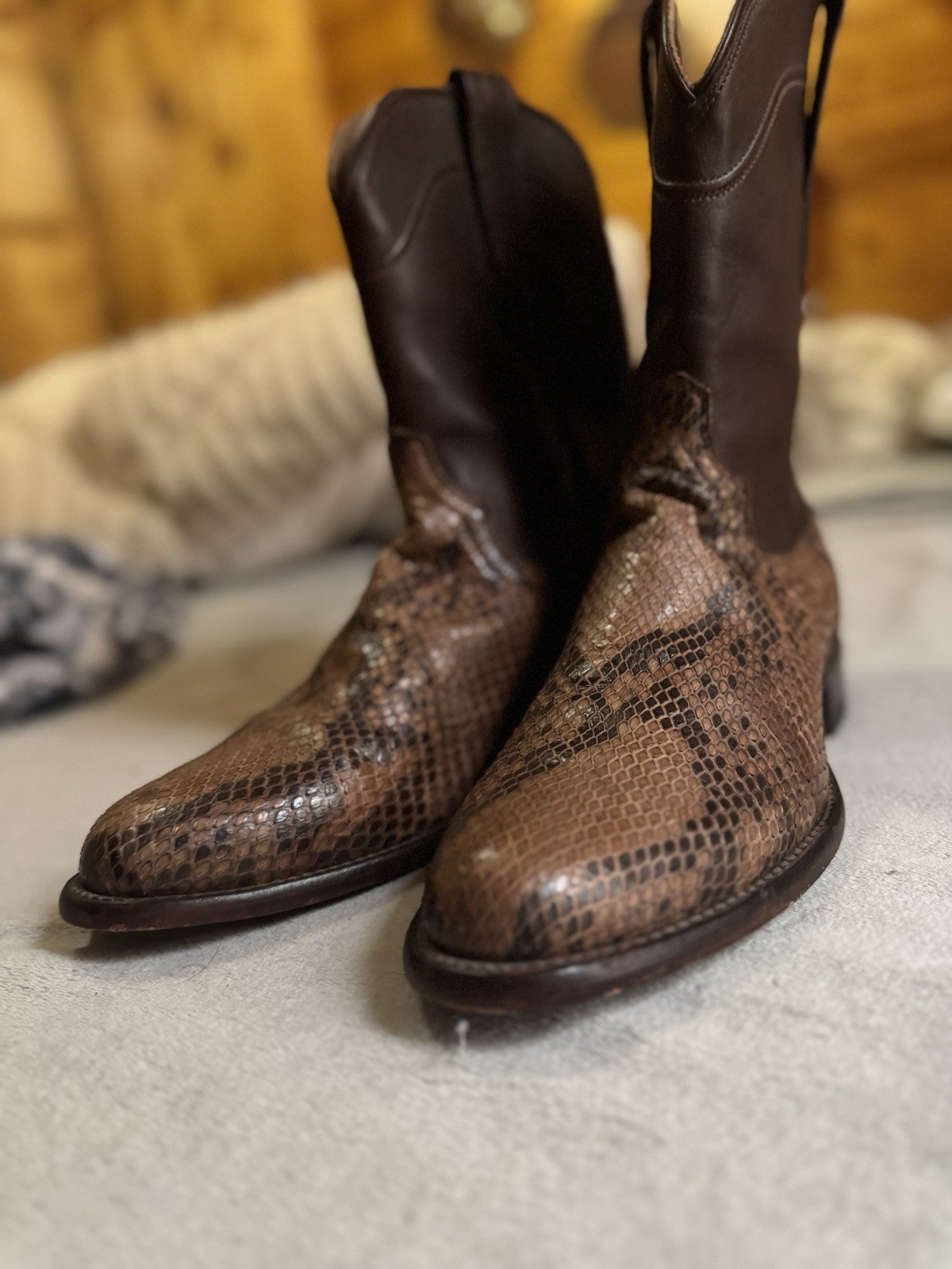 Tecovas Python “ the Boone” Boots Size 10D - image 1