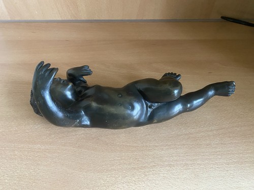 Angelo in metallo Scuro 32 × 16 cm - Foto 6 di 8