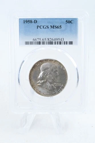 1958-D PCGS MS65 Franklin Half Dollar Business Strike 50C
