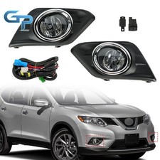For 2014-2016 Nissan Rogue Front Bumper Fog Lights Lampswitchbezel Kit Pair For 2014-2016 Nissan Rogue Front Bumper Fog Lights Lampswitchbezel Kit Pair