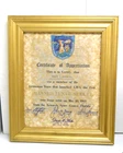 May 1969 NASA Apollo X Grumman Team Manned Lunar Module LM-4  Framed Certificate