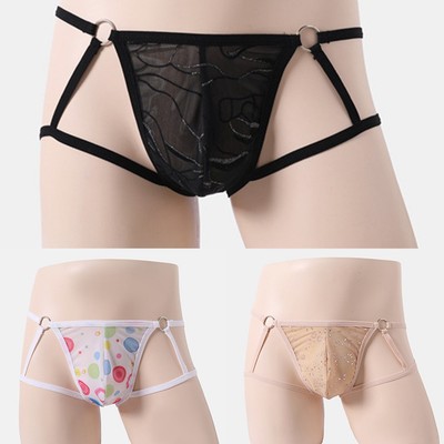 Transparenter GString Slip für Herren Low Waist Atmungsaktiv Unterwäsche für Freizeit
