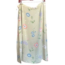 90s Laura Ashley Floral Midi Skirt Cottagecore Fairycore Sage Green Viscose 14