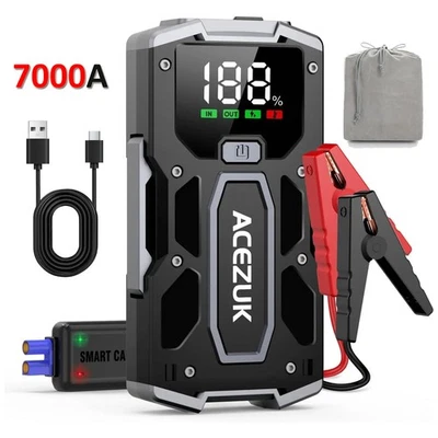 ACEZUK 7000A Avviamento Auto Jump Starter Caricabatterie 12V Auto Booster Powerbank + Borsa