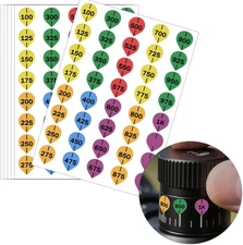 480 Pcs Rifle Scope Turret Stickers 0.19×0.23 Inch Scope Adjustment Dope Labels