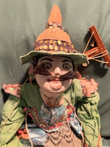 Antique Asian Burmese Folk Doll Marionette Puppet
