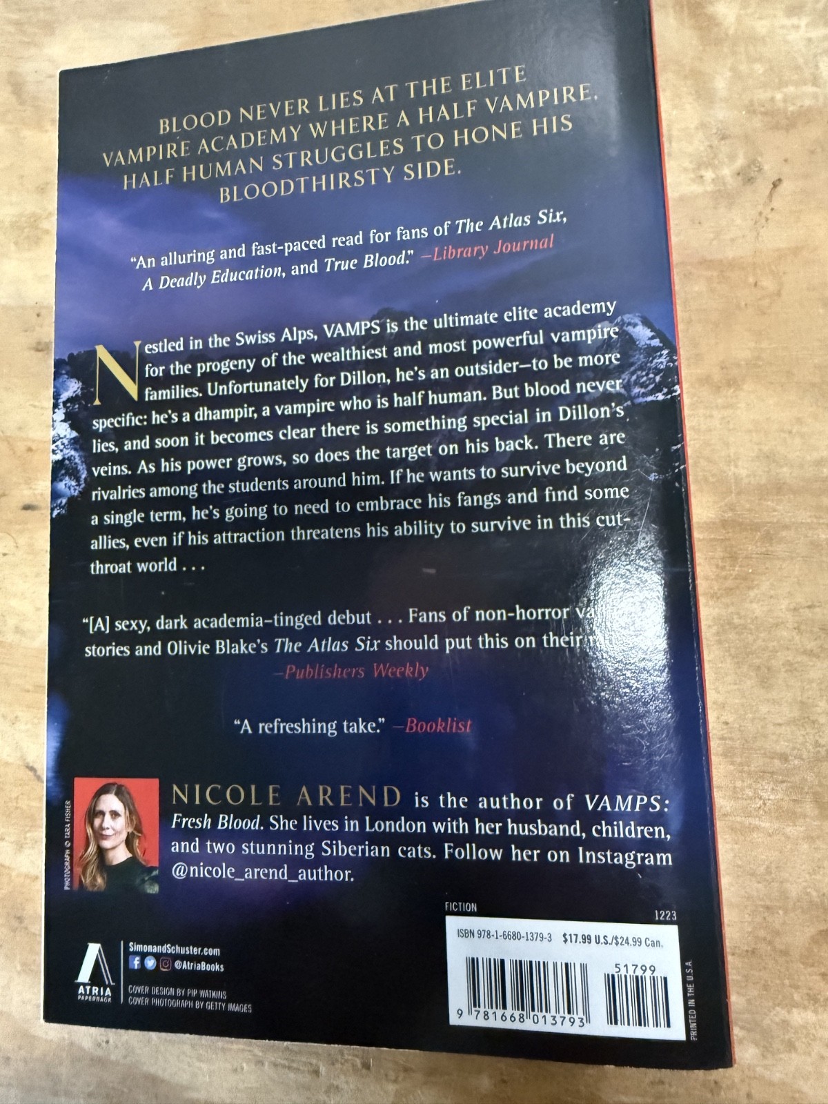 VAMPS Fresh Blood by Nicole Arend Novel In Darkness We Shine Paperback ARC 2023