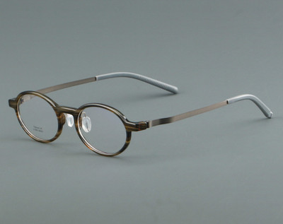 Retro Ancient Full Rim Round Titanium Alloy TR Frame Fashion Eyeglass Men Women