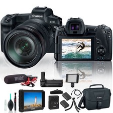 Canon EOS R Mirrorless Digital Camera 3075C012 with 24-105mm Lens With Extra