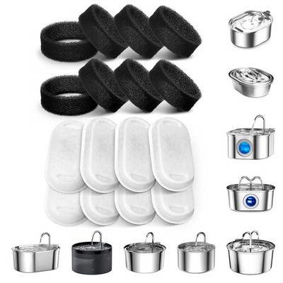SOOFPET 16pcs Cat Water Fountain Filter - Pet Filters White