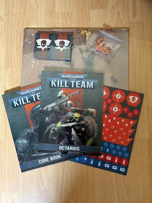 Warhammer 40k, Kill Team Octarius, Spielbrett, Spielsteine, Bücher, Würfel und Karten