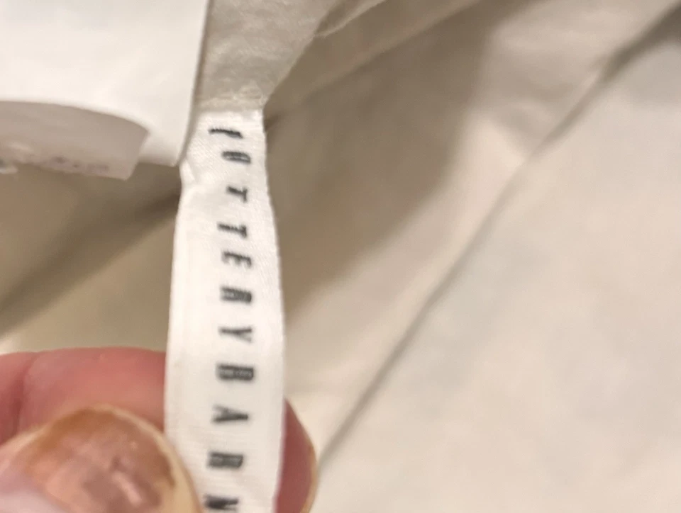 Juego de 2 fundas de almohada Pottery Barn Jacquard Medallion King Shams mezcla de lino azul Foto 3 de 3