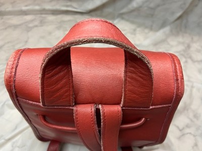vintage coach old ✨9960 leather bag read COACH Vintage 9960 Red Leather Daypack Backpack Purse