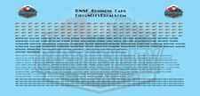 BNSF Modern Business Passenger Car HO Scale Decal Set