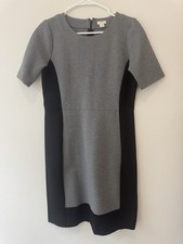 J. Crew Colorblock Gray Black Ponte Sheath Dress Office Business Work Sz 2
