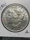 1901 MORGAN SILVER DOLLAR, XF/AU DETAILS
