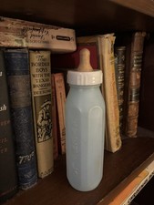 Vintage Pastel Blue Plastic 8 Oz Evenflo Bottle New Nipple