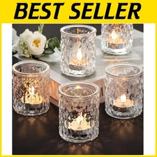 Bulk Clear Glass Tealight Candle Holders for Wedding Decor