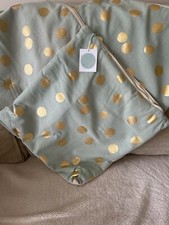 CUSHION  COVERS 17” (3) LIGHT TURQUOISE / DUCK EGG - DEBENHAMS. BNWT