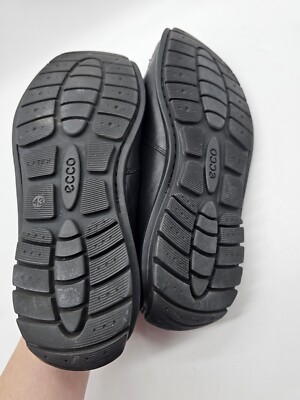 Ecco Driving Shoes Size 43 9 9.5 Black Soft Leather Moccasin  display picture 2