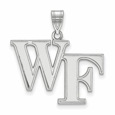 Großer Anhänger Sterlingsilber rhodiniert LogoArt Wake Forest University W-F