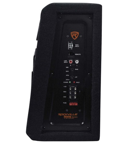 Rockville RWS10CA Slim 1000 Watt 10" Amplified Powered Car Subwoofer Enclosure - Picture 3 of 6