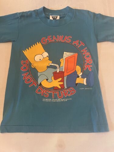 Vintage 1990 Bart Simpson T-Shirt Never Worn, Size Small - Picture 1 of 4