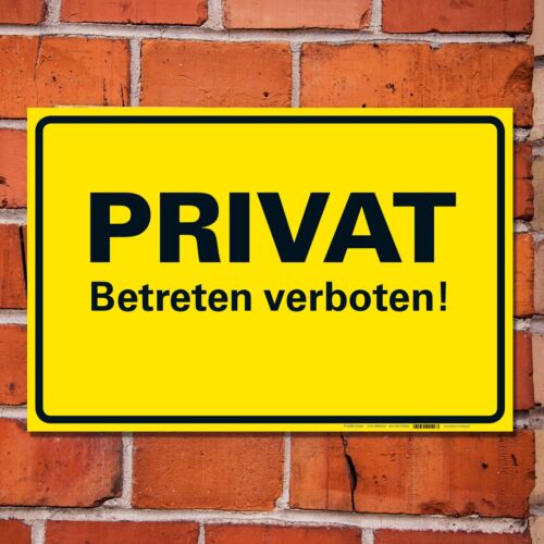 Privat Schild Betreten verboten Hinweisschild Privatgrundstück 30x20cm - Bild 2 von 6