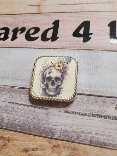 Motorcycle Concho Skull concho, girl skull concho, custom concho, unique concho - Picture 2 of 3