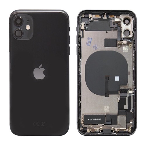 iPhone 11 Housing Back Replacement Black Space Gray With Small Parts OEM Grade B