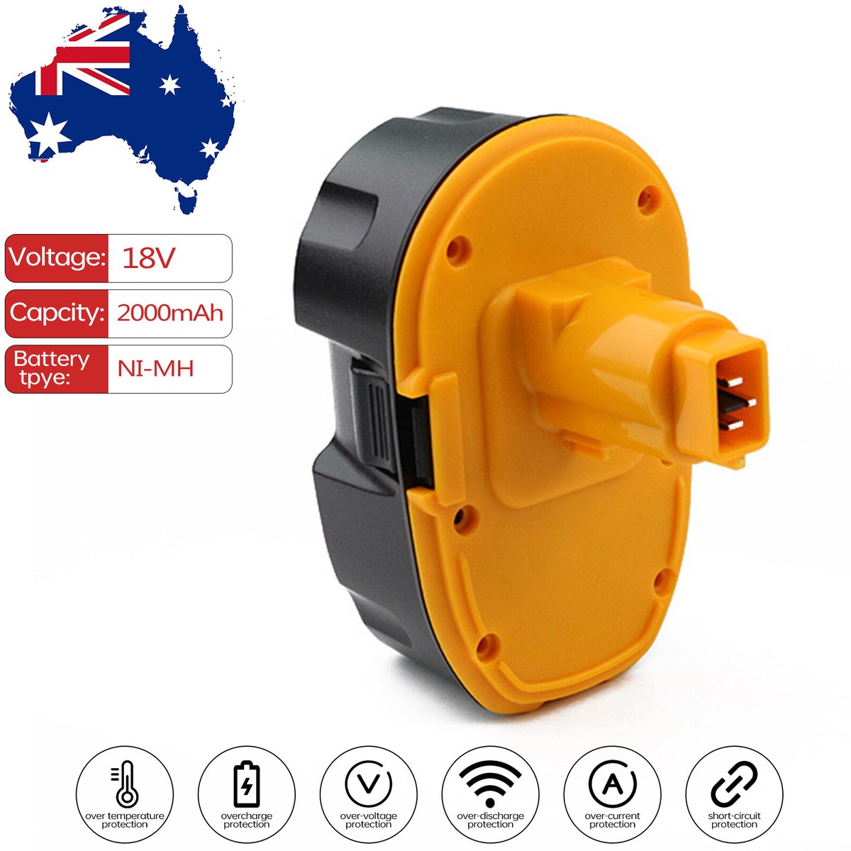 18V Battery for DeWalt DW059 DW056 DC988 DC987 DC925 DW059K2