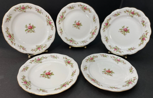 Johann Haviland~Moss Rose~set of 5 Bread & Butter Plates 6.25" x 6.25" x .75" - Picture 3 of 8
