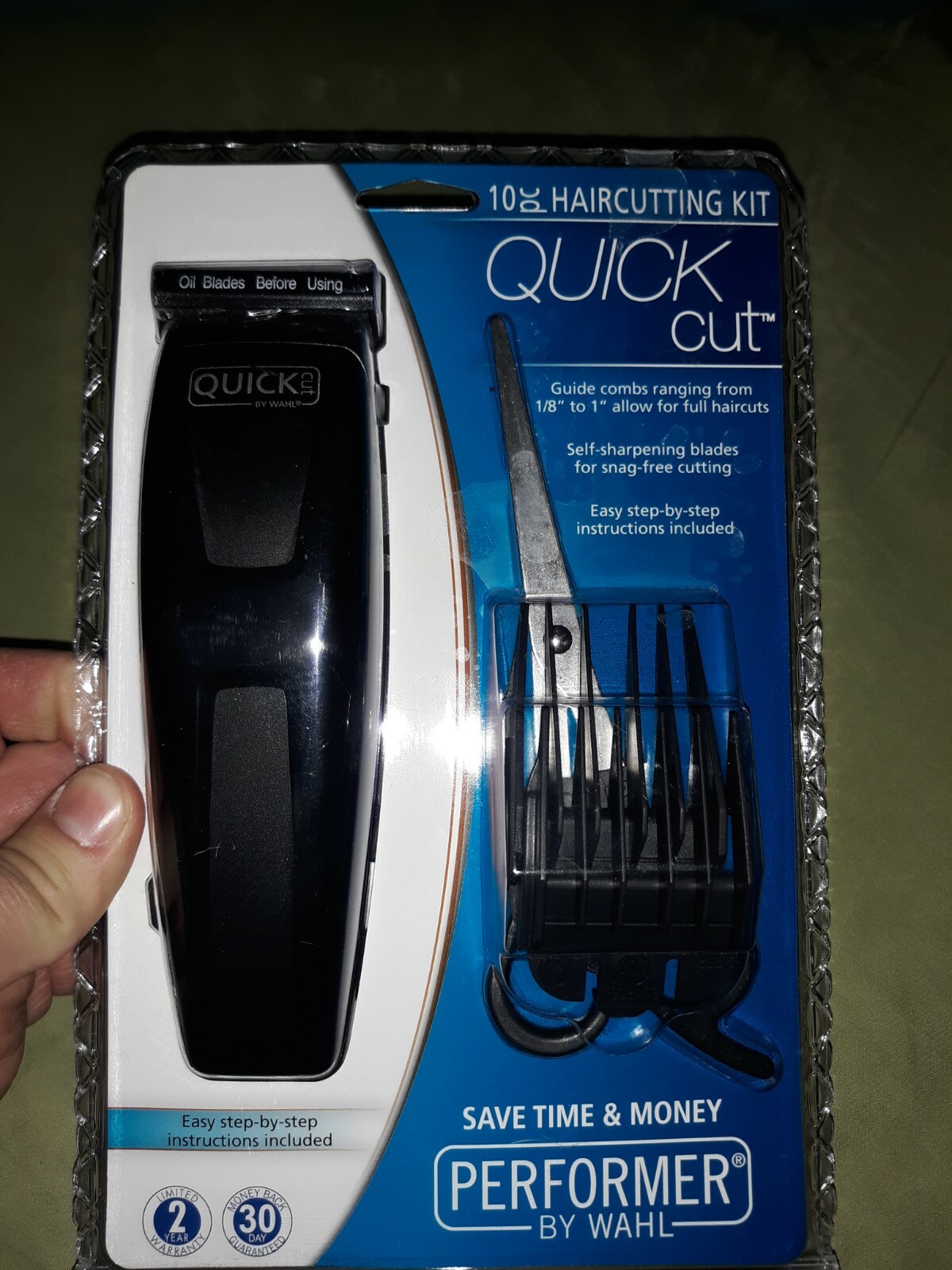 Wahl 9314600 Clipper Haircutting Kit 10 Piece 5 Guides Scissors w