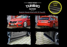 Bi Bodykit Spoiler Diffusor Schweller ABS für Skoda Octavia RS 5E Carbon Optik