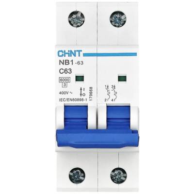 Chint 179657 NB1-63 2P C13 6kA DB Leitungsschutzschalter 2polig 13 A 240 V, 415