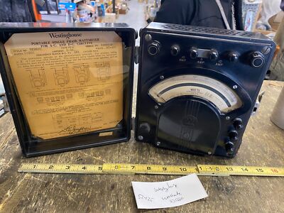 Vtg Electronics Westinghouse PY-5 Portable Single Phase 1000w AC DC Wattmeter