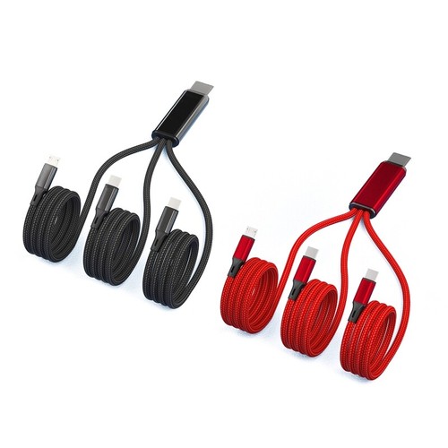 3 in 1 2A Charger Cord Connector Dual Type C/Micro USB Universal Port Adapter - 第 1/12 張圖片